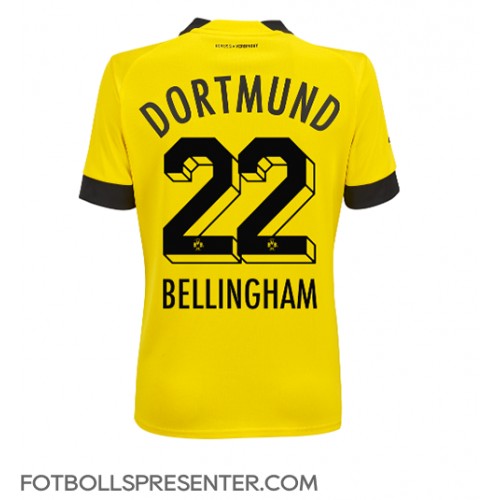 Borussia Dortmund Jude Bellingham #22 Hemma Matchtröja Dam 2022-23 Kortärmad Borussia Dortmund Jude Bellingham #22 Hemma Matchtröja Dam 2022-23 Kortärmad